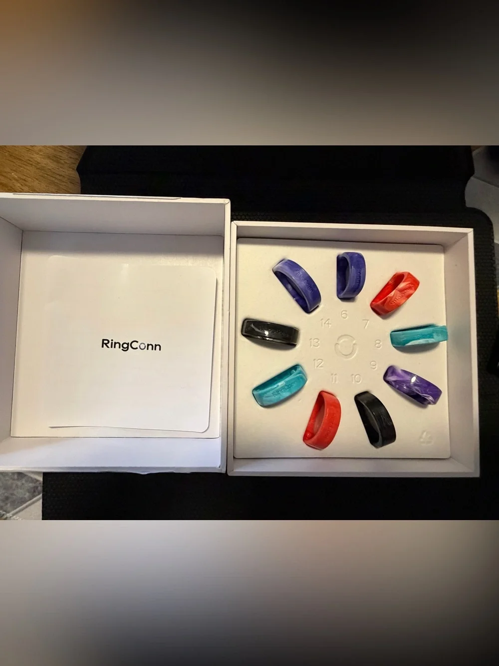 RingConn Gen 2 Smart Ring- Size 8 - Royal Gold + Charging Case & Sizing Kit